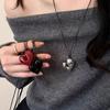 Fashion Irregular Heart Pendant Necklace For Women Girls Sweet Adjustable Pull-out Sweater Chain Jewelry Accessories Gifts