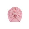 Bowknots Baby Hat Soft Turban Solid Big Bow Girl Bonnet Cap For Newborn