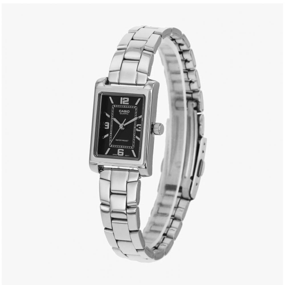 Casio Ltp 1234dd 1adf Ltp 1234dd 1a Аналоговые квадратные часы из металла для студентов и женщин