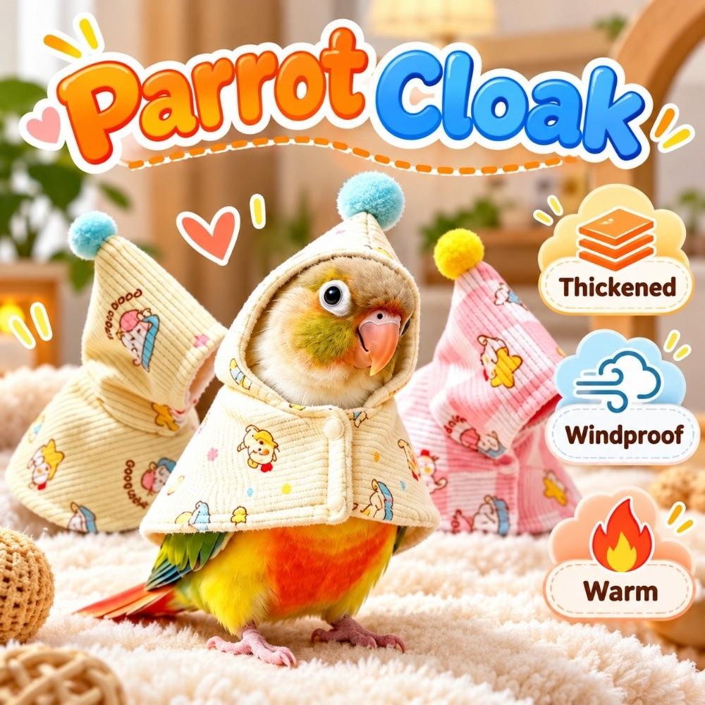 Cold Proof Parrot Cloak Windproof Bird Winter Jacket Cute Bird Cape Going Out