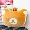4560См Милая Плюшевая Подушка с Рилаккумой Мягкая Набитая Медвежья Подушка для Дома Спальни Дивана для Дневного Сна Комфортного Сна Украшение Подарок