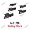 Premium BMW M Power Front Grille Badge Glossy Black Chrome Emblem Logo for M2 M3 M4 M5 M6 Competition Performance Tuning Decor CVB1