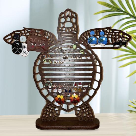 Органайзер для сережек с морской черепахой, большая емкость, стабильная база, магазин, ожерелье, браслет, витрина, украшение для дома, стойка для ювелирных изделий, серьги