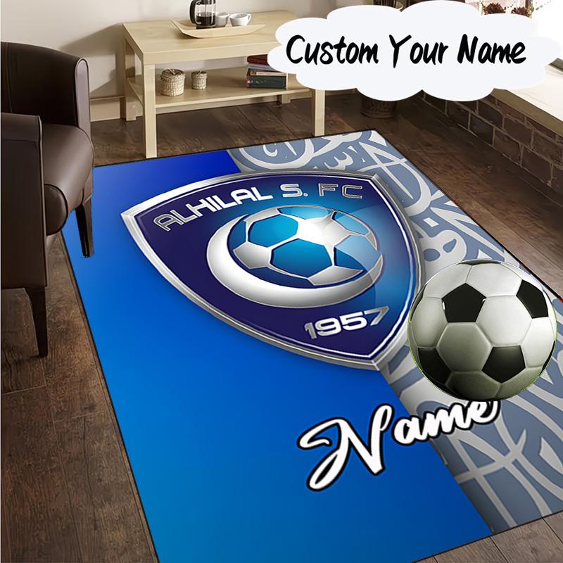 Custom Name Al FC Crest Carpet, Chair Rug,Area Rug for Office Bedroom living rooms bedroom, Doormat decor Christmas fan gifts