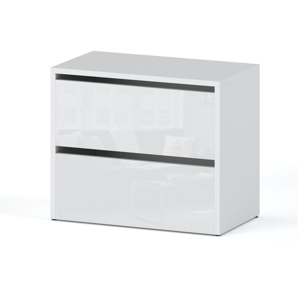WHITE GLOSS SHOE CABINET 60 CM