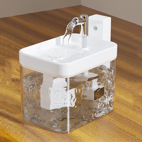 Беспроводной фонтан для кошек 1,5 л автоматический дозатор воды для домашних животных с зарядкой через USB