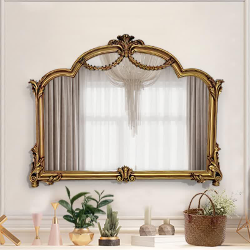 MARYYA French Retro Carved Decorative Bathroom Mirror