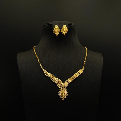 Стильные Аксессуары Серьги Колье Набор Женский Латунь Позолоченный Набор Колье Серьги Модные Украшения