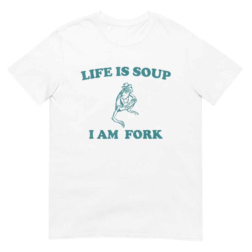 Life Is Soup I Am Fork Frog Graphic Shirt