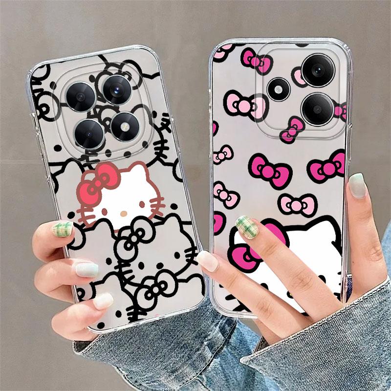 Soft Phone Cover Case for Xiaomi Redmi Note 14 Pro Plus 11 12S 10S 9 10 12 13C A4 Note 13 14C 11S Cute Hello Kitty