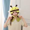 Прекрасная Экспрессия Короткий Тип Желтая Шляпа для Шоу Забавная 3D Шапка Пчелы Животное Плюшевый Головной Убор Костюмные Аксессуары