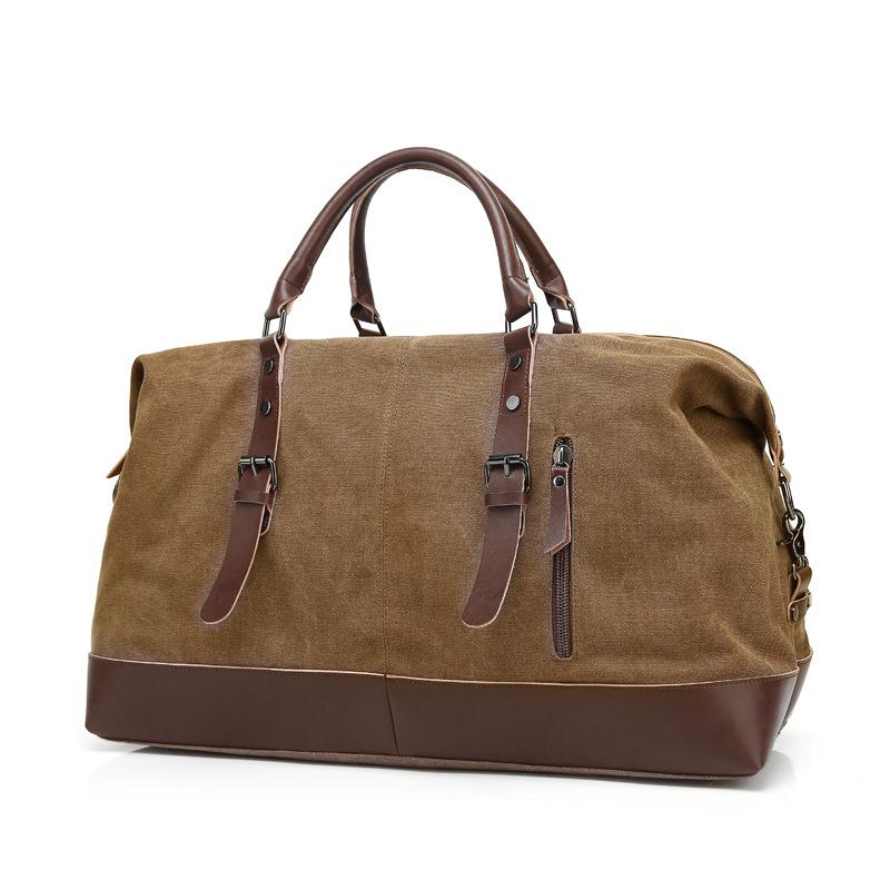 Stylish Large Capacity Unisex Travel Canvas Bag - Shoulder, Crossbody, and Handbag 3-in-1