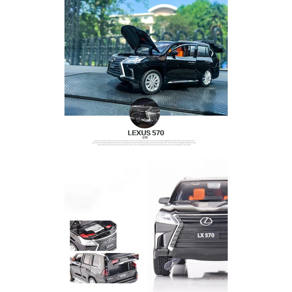 1/32 Lexus LX570 внедорожник литой автомобиль модель игрушечные машинки с инерционным механизмом со звуком и светом коллекция детские подарки