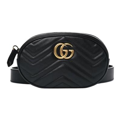 Поясная сумка GG Marmont Marmont Золотая этикетка Логотип Стеганая кожаная сумка через плечо на плечо Грудь 105 см ремень базовая сумка (сумка + мешок для пыли)