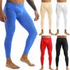 Men's Sexy Underwear Bottoms Low Rise Leggings Pants Bulge Pouch Long Trousers