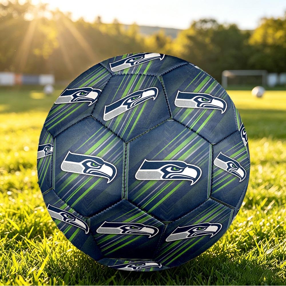 Seattle Seahawks Size 5 Sports Training Ball Shock Absorbing Durable Ball For Match Daily Practice Outdoor Activities