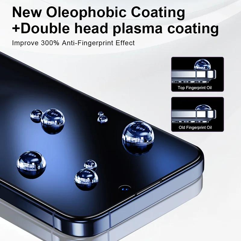 Yangpaly Dustproof Easy Installation HD Screen Protectors for iPhone 16 15 14 Plus 13 12 11 Pro Max X XS XR Tempered Glass Film
