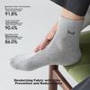 Miiow Men's Socks Summer 100% Cotton Mid-Calf 10A Grade Deodorant Sweat-Absorbing Casual Business Socks 10 Pairs