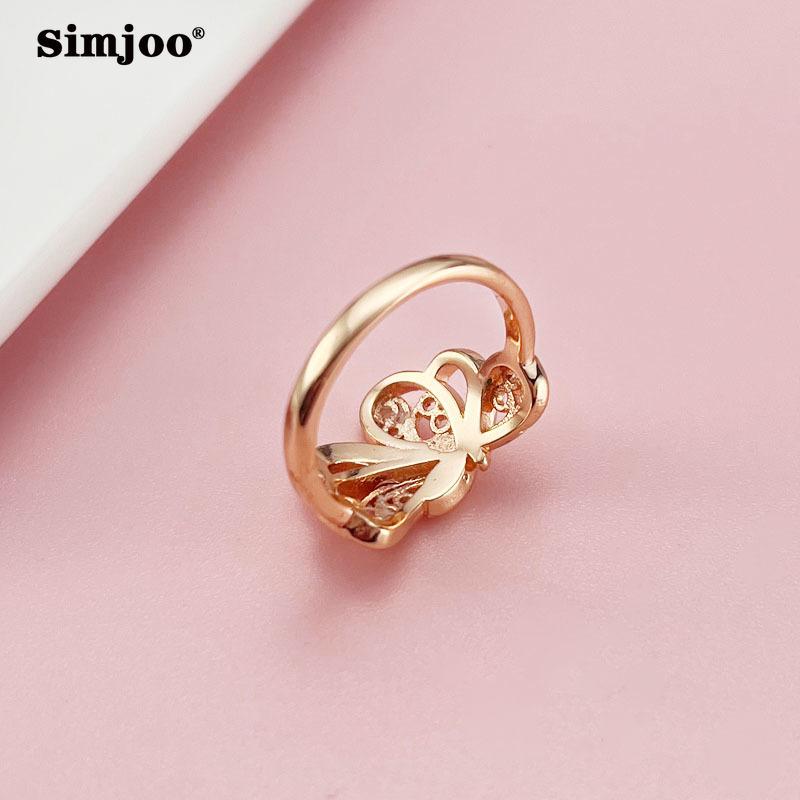 SIMJOO Fashion Trend женское кольцо с выдолбленным цветком