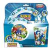 Sonic The Hedgehog Lunch Set Plastic Tableware Glass Plates Cutlery