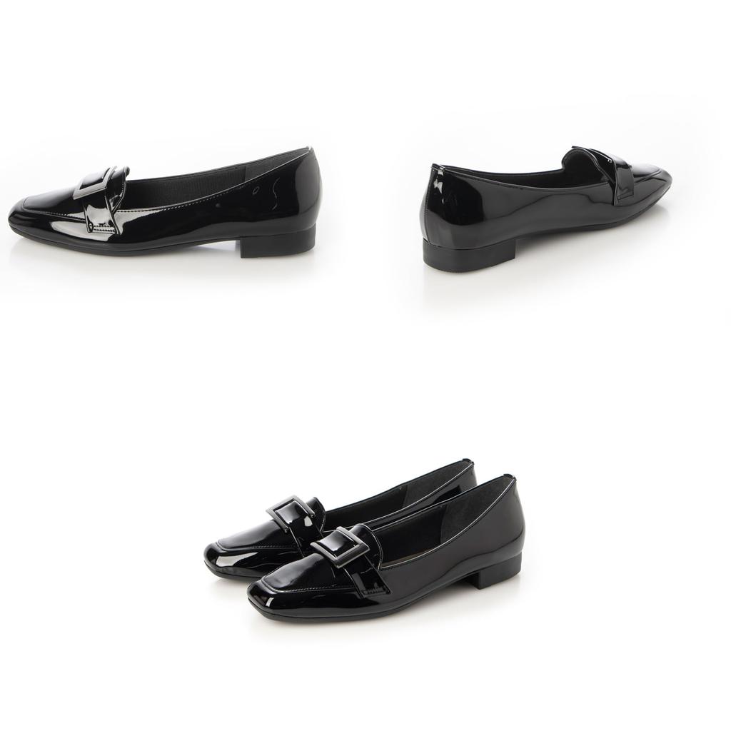 Demeter новая ar he AC Легкие лоферы с квадратным носком из лакированной кожи на низком каблуке, сделано по размеру, размер Женские туфли-лодочки, Япония, 1785-L30 (Черный, 24.5см)