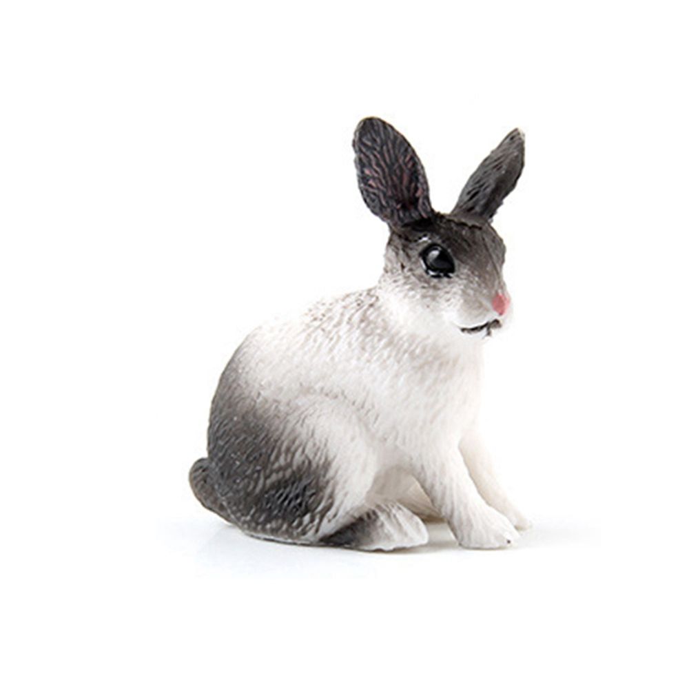 Rabbit Desktop Ornaments Simulated Zoo Rabbit Model Animal Figurine Home Decor Educational Toys