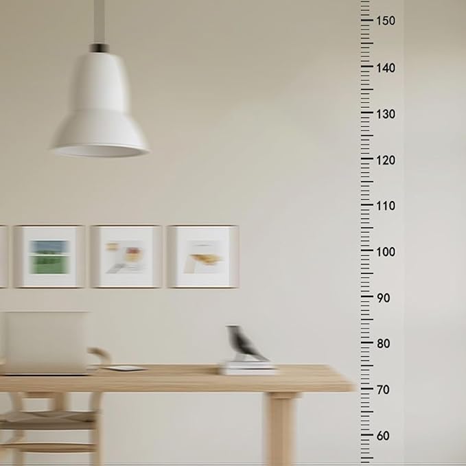 2M Adhesive Wall Growth Chart Removable Children's Growth Height Chart Wall Height Measurement Card for Home Nursery & Office