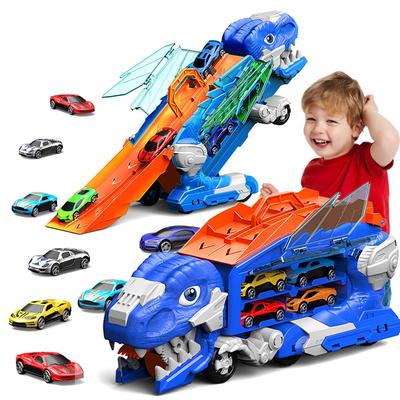 Игрушечная машина-динозавр 1 Зеленый динозавр Хранение 8 Гоночная машина Возраст Мальчики и Рождество Дети Набор машин-динозавров, Машина, Игровой набор, 2, 3, 4, 5, 6, Девочки, День рождения,