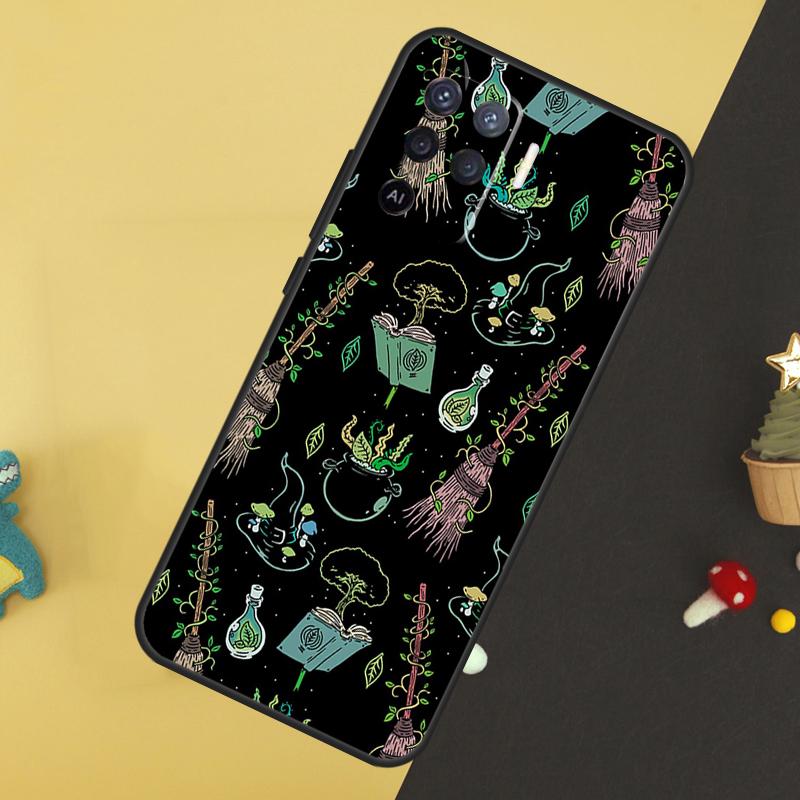Чехол для OPPO A78 A98 A58 A54 A74 A94 A76 A96 A5 A9 A52 A72 A77 A79 A53S A57S A15 A16 A17, Оккультная Колдовство Луна Готическая Ведьма