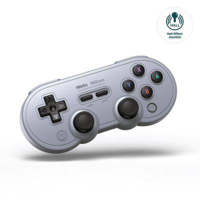 Джойстик с эффектом Холла 8BitDo SN30 Pro Bluetooth, совместимый с контроллером Steam Deck Raspberry Pi, обновлением, коммутатором, ПК, MacOS, Android и т. д. (Серый)