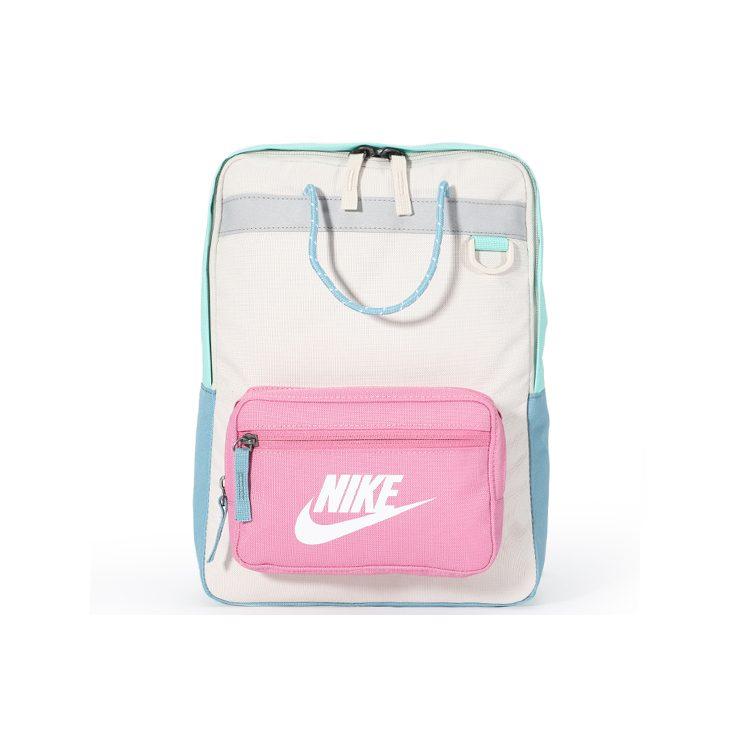 Nike Tanjun Zip Closure Polyester Handbag Backpack Regular Women's Pink White BA5927-104