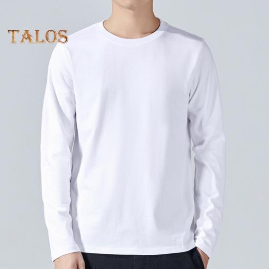 Мужская спортивная футболка свободного покроя с круглым вырезом, однотонная, с длинными рукавами, для дома, для занятий спортом, бега, баскетбола