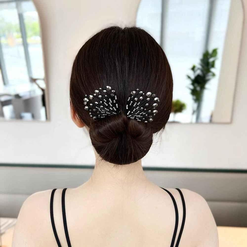 Fashion Hair Styling Tools Girl Accessories Magic Bow Clip Hairpin Bun Bow Hair Iron Curler Braider