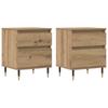 Nightstands (2 pcs) Artisan Oak Finish 40 x 35 x 50 cm Engineered Wood