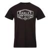 Мужская футболка Harley-Davidson с коротким рукавом и круглым вырезом, Черная