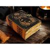 Grimoire Celtic Cat Book of Shadow -Leather Journal- Blank Spell Book - Witch Wiccan Notebook Journal for Women Christmas Gifts