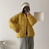 New fake two-piece loose cotton-padded coat women's knitted hooded puff cotton-padded jacket warm and thickened cotton-padded jacket