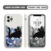 Модный чехол для телефона с черным котом для iPhone 15, 14, 13, 12, 11, Samsung Galaxy S23 S22 A52 A52S, мягкие квадратные жидкие силиконовые чехлы с полной защитой