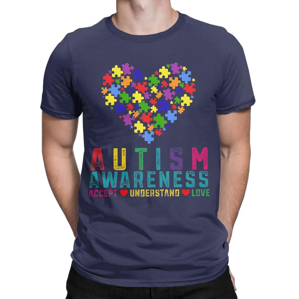 Awareness Day Month Novelty 100 Cotton Tshirt Autism Tees Tops For Unisex