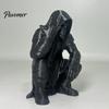 Украшение для игровой комнаты, Фигурка crouching hooded devil god, Декоративный орнамент с маской-черепом и мускулистыми линиями, Хип-хэви-метал Декор Хоп Готика