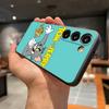 AniME-T-Том и Джерри Кавайный Чехол Для Телефона Для Samsung A56 A36 A26 A16 A15 A25 A35 A55 A14 A34 A24 A54 Черный Мягкий Чехол