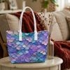 Mermaid Scale Pattern Tote Bag Fashion Portable Casual Shoulder Bag for Daily Use