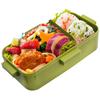Skater Antibacterial Bento Retro French Made in PFLB6AG Ag+ Box, 530ml, Design, Green, Japan,