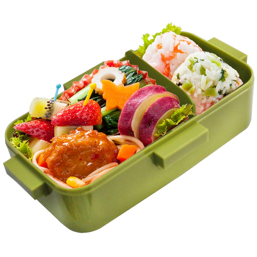 Skater Antibacterial Bento Retro French Made in PFLB6AG Ag+ Box, 530ml, Design, Green, Japan,