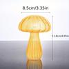 Glass Colorful Mushroom Vase Nordic Style Indoor Home Decoration Hydroponic Flower Arrangement Ornament Desktop Home Decor