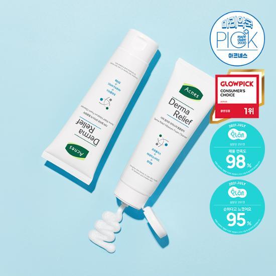 Acnes DermaRelief Moisture Foam Cleanser Double Pack (125ml+125ml)