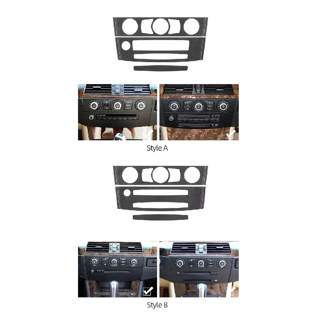 Для BMW 5 серии E60 2004-2009 Углеродное волокно Центральная консоль Панель CD Рамка-наклейка Декор салона автомобиля Аксессуары для тюнинга