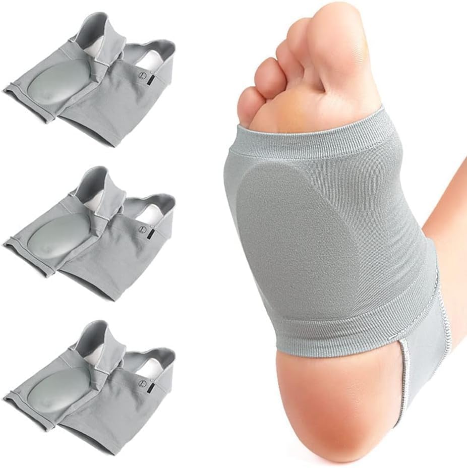SUNBEET Flat Foot Arch Support for Men & Women | Medial Flat Feet Correction Sleeve with Cushion | Plantar Fasciitis Leg Foot Pain Relief Product