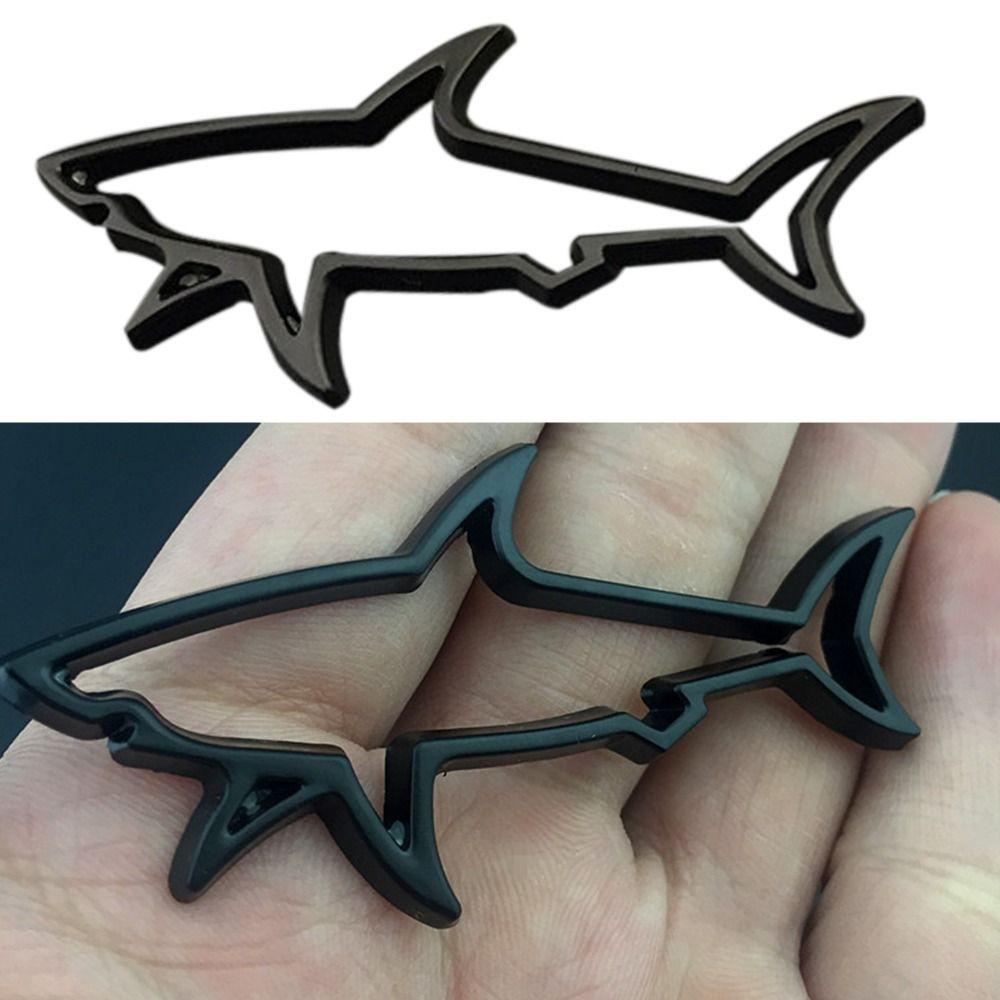 Motorcycle Automobiles Car Styling Sticker Emblem Badge Decals Hollow Shark Fish Car Decoration