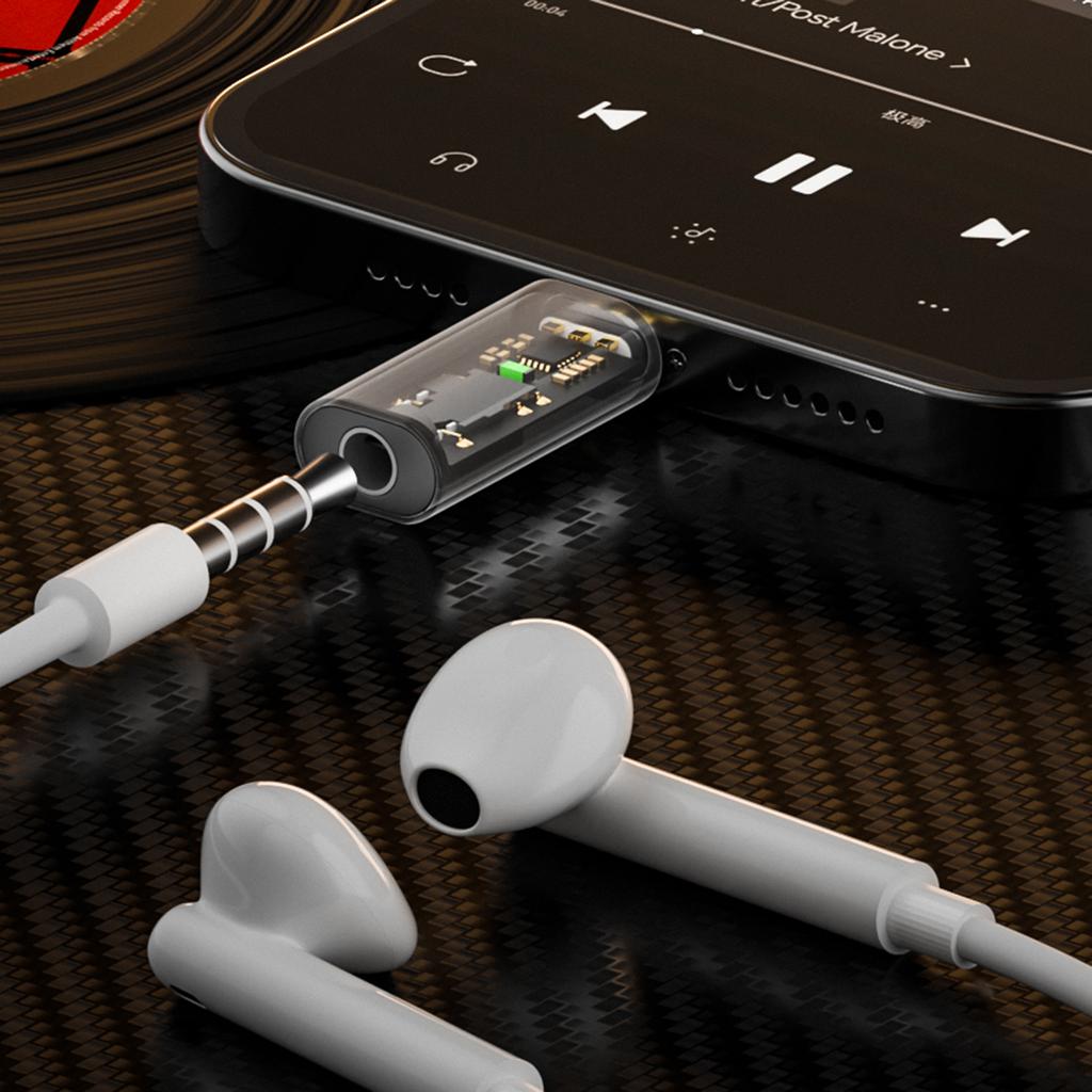 Адаптер для наушников Type C - 3,5 мм с декодирующим чипом, преобразователем звуковой частоты, подходит для безупречного прослушивания музыки